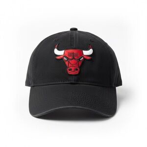 Chicago Bulls New Era 9TWENTY Black Adjustable Strapback Hat NBA